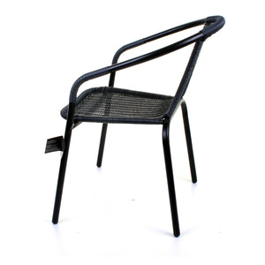 Grey Wicker Bistro Chair