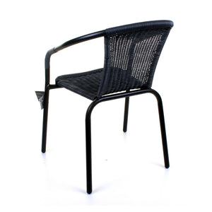 Grey Wicker Bistro Chair