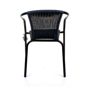 Grey Wicker Bistro Chair