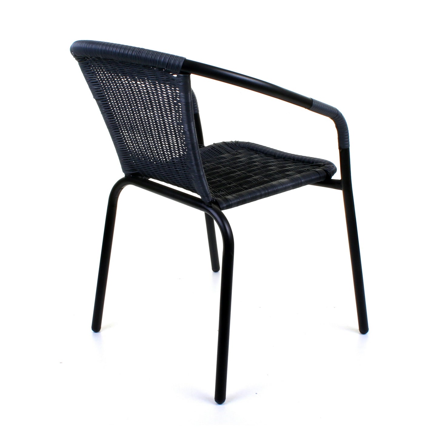 Grey Wicker Bistro Chair