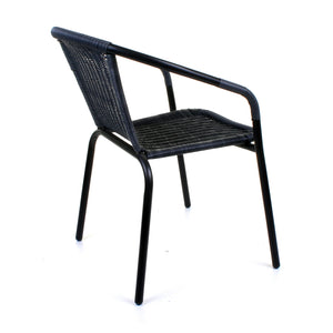 Grey Wicker Bistro Chair