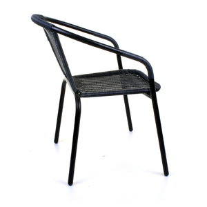 Grey Wicker Bistro Chair