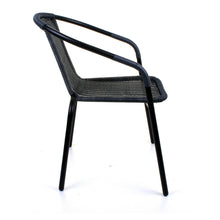 Grey Wicker Bistro Chair