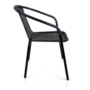Grey Wicker Bistro Chair
