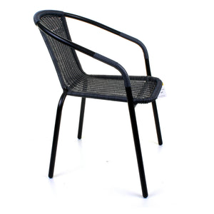 Grey Wicker Bistro Chair