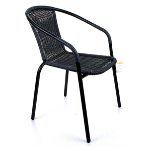 Grey Wicker Bistro Chair