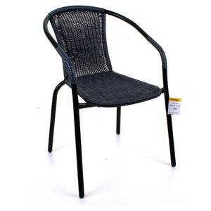 Grey Wicker Bistro Chair