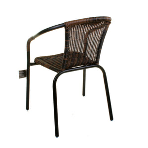 Chocolate Wicker Bistro Chair