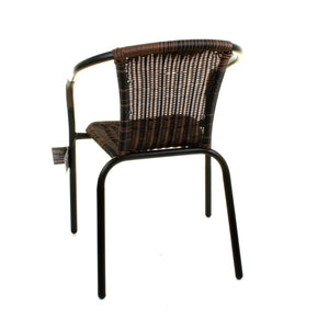 Chocolate Wicker Bistro Chair