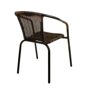 Chocolate Wicker Bistro Chair