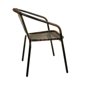 Chocolate Wicker Bistro Chair