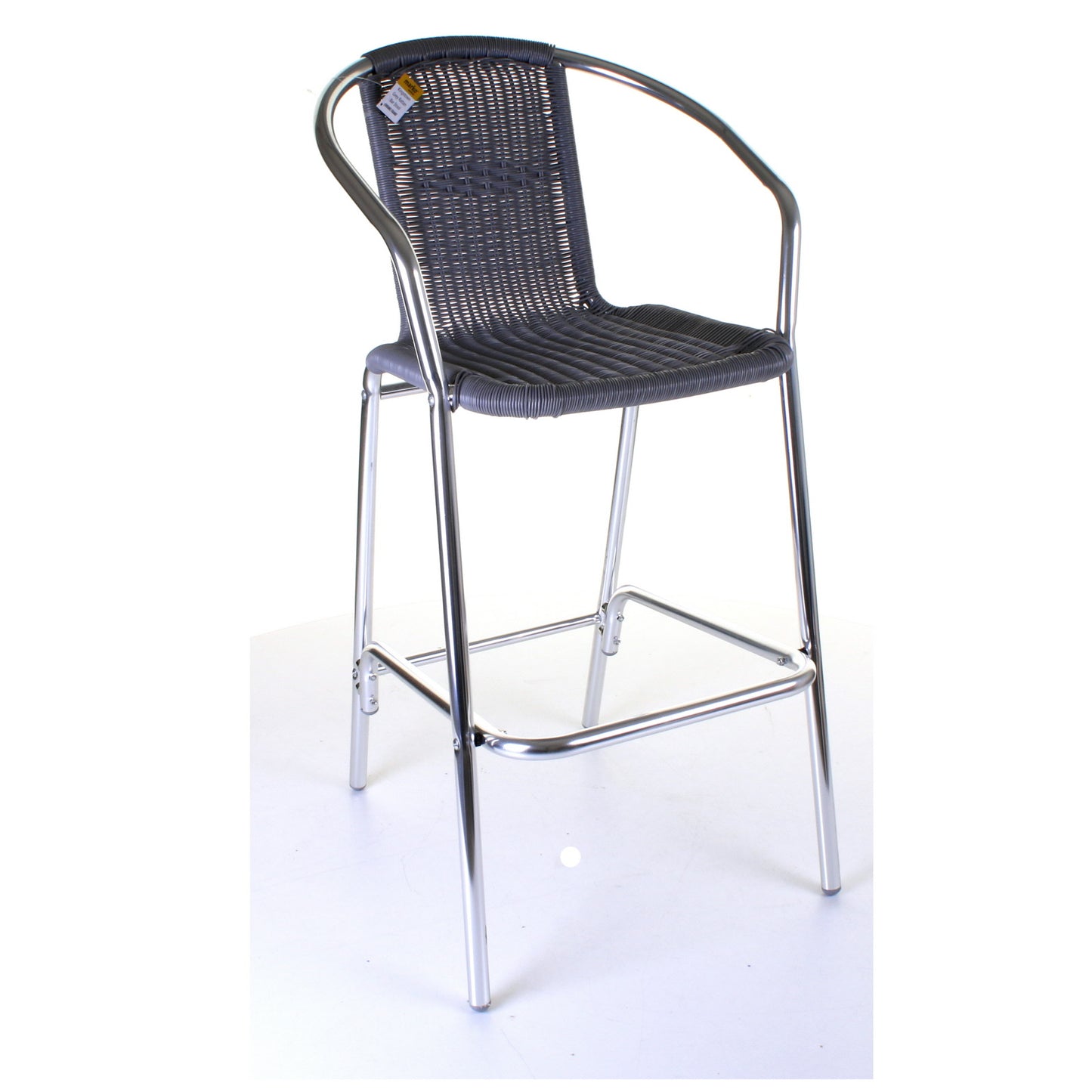 Kingstown Grey Wicker Bar Stool