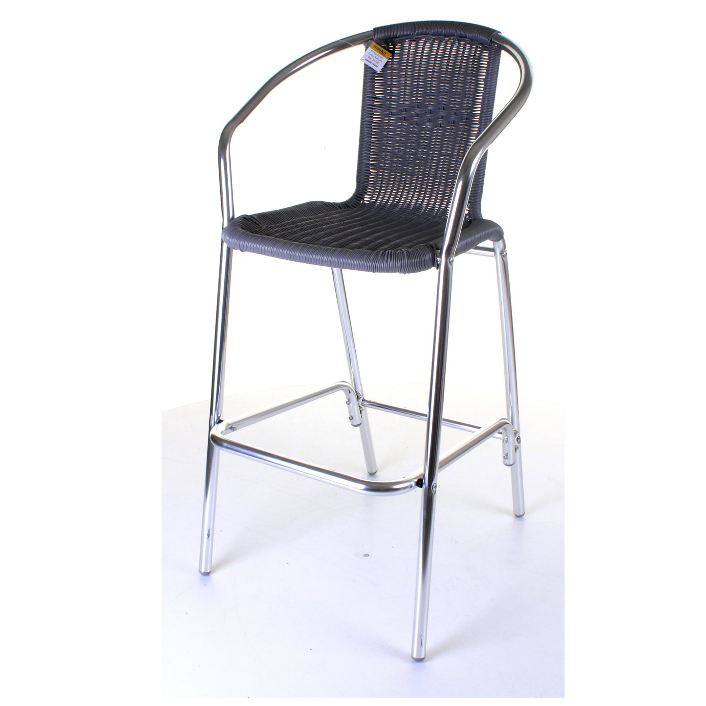 Kingstown Grey Wicker Bar Stool