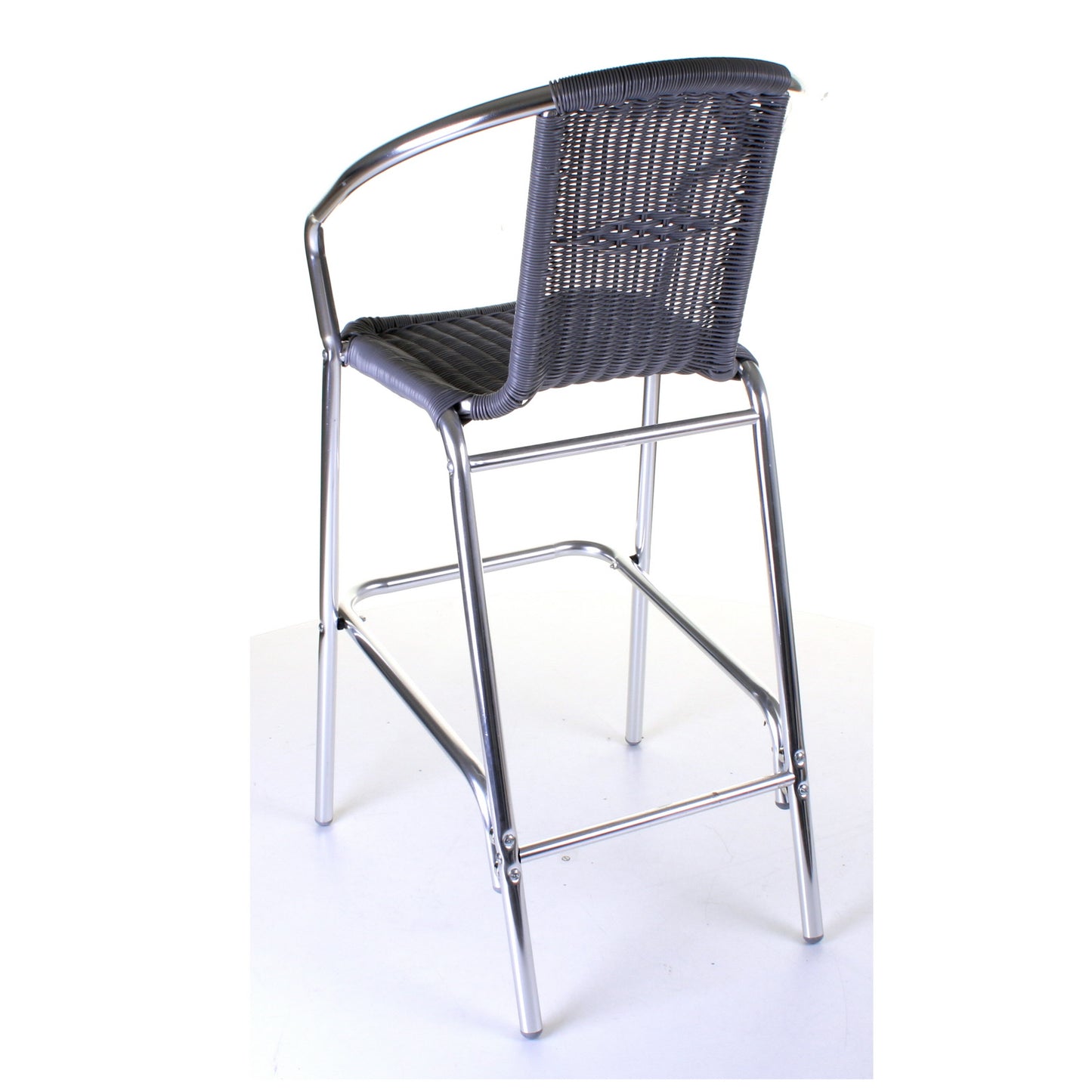Kingstown Grey Wicker Bar Stool