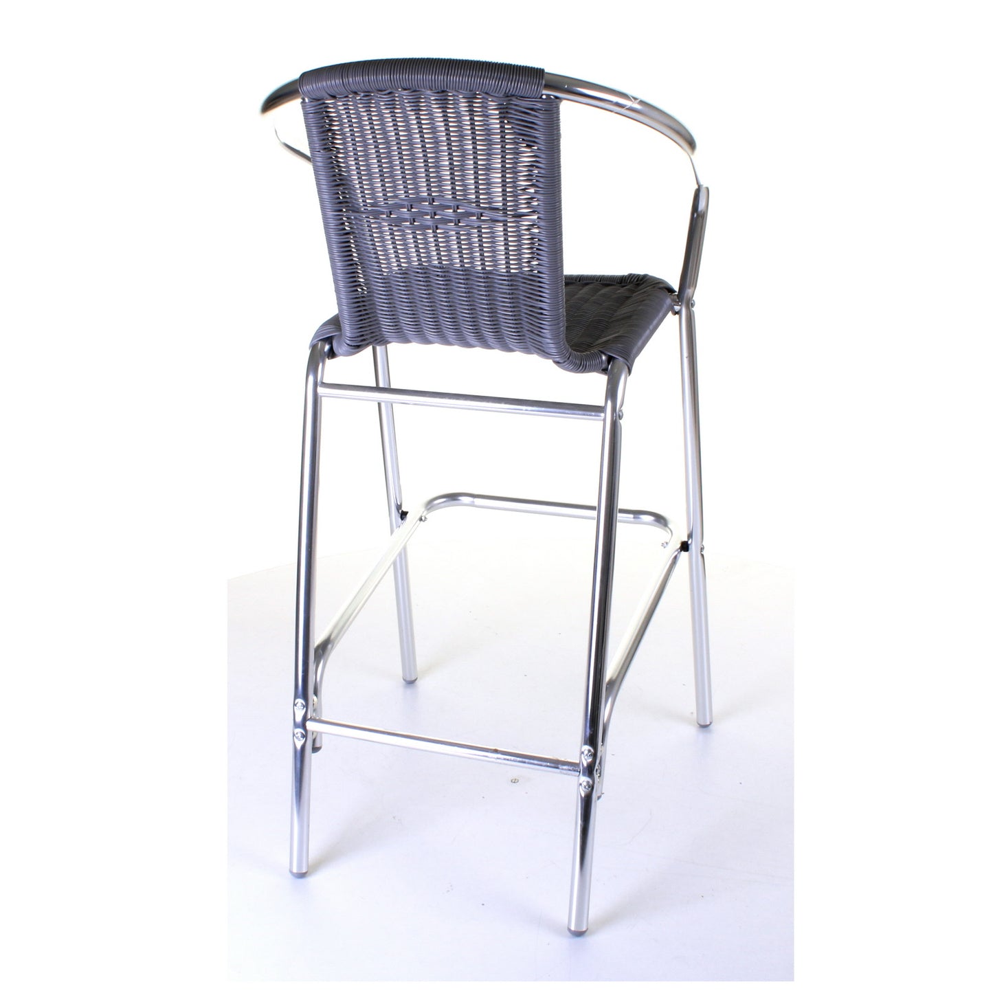 Kingstown Grey Wicker Bar Stool