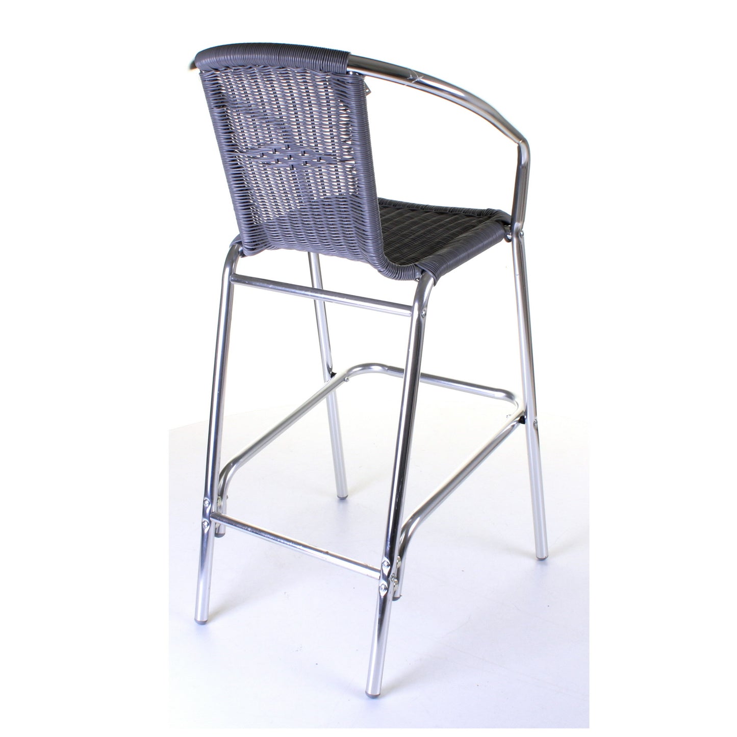 Kingstown Grey Wicker Bar Stool