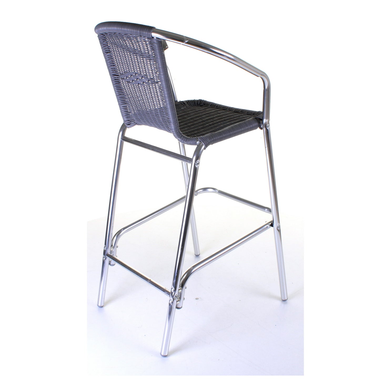 Kingstown Grey Wicker Bar Stool