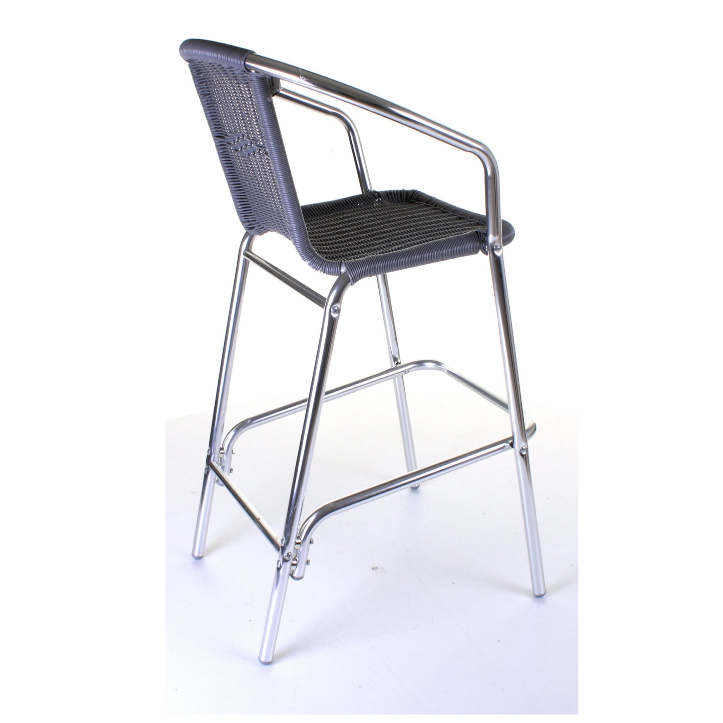 Kingstown Grey Wicker Bar Stool
