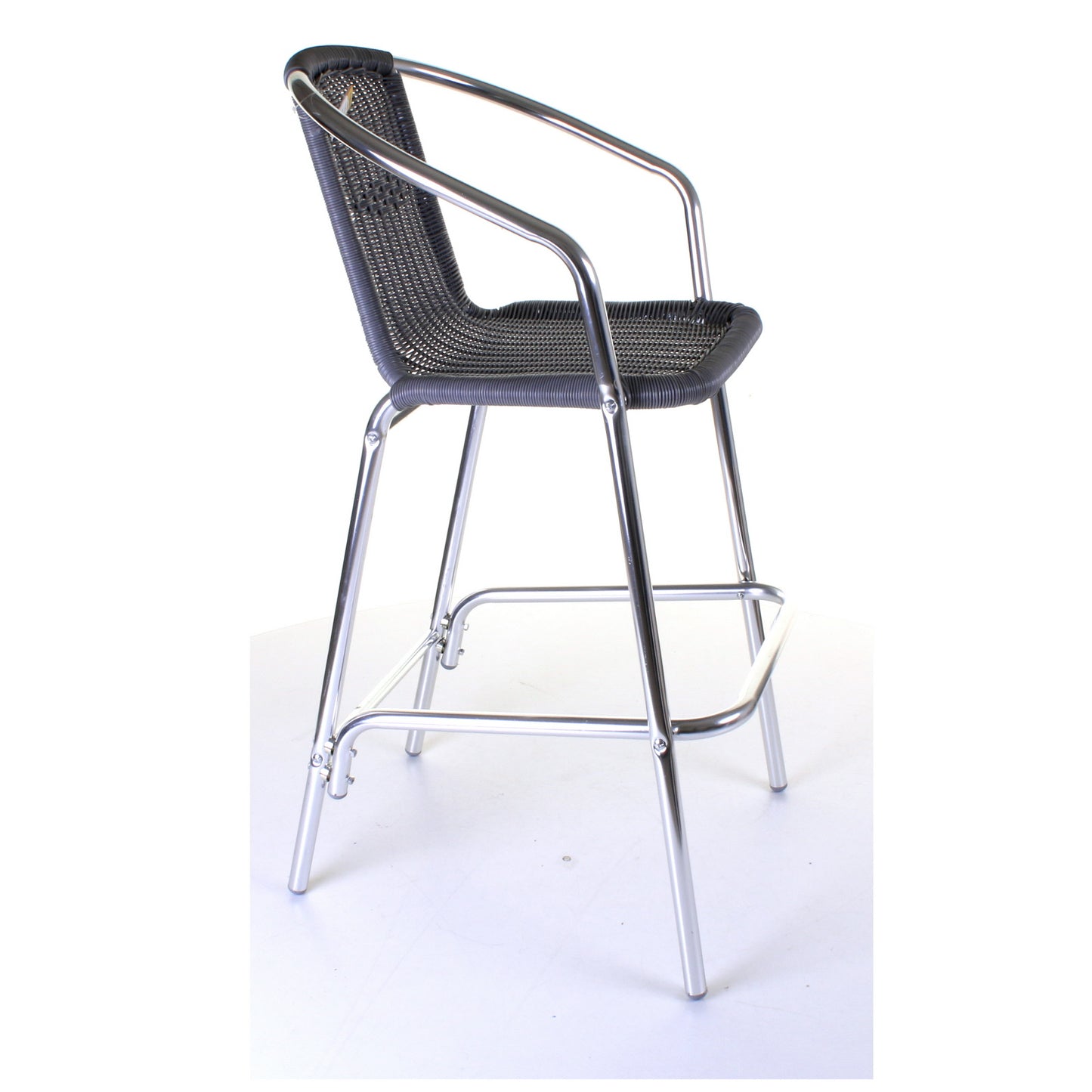 Kingstown Grey Wicker Bar Stool