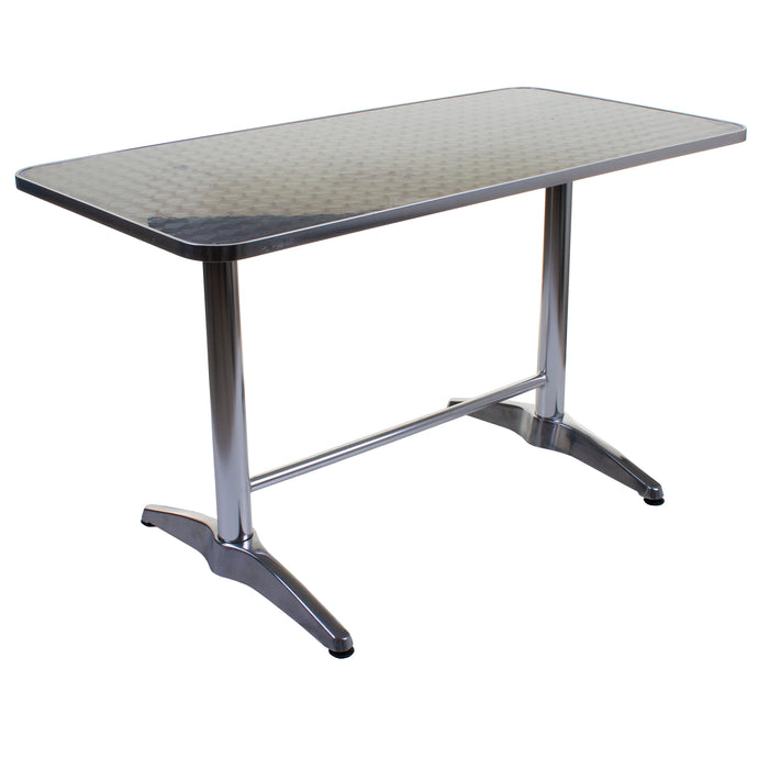 Montego Rectangular Chrome Table