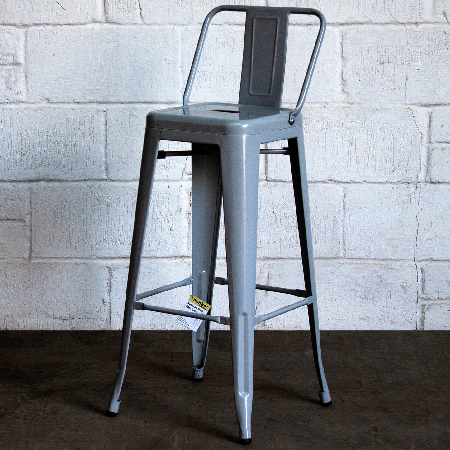 Naples Bar Stool - Pale Grey