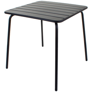 Slatted Bistro Square Table - Sand Grey