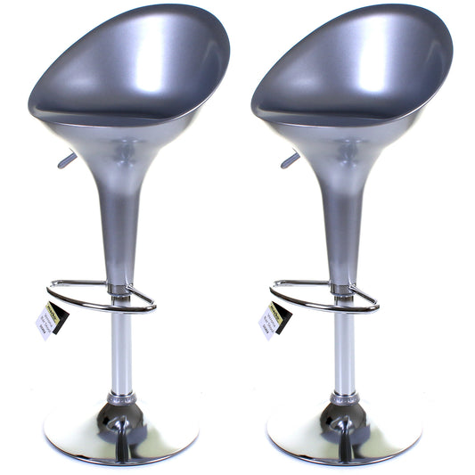 Verona Bar Stool - Silver - Set of 2