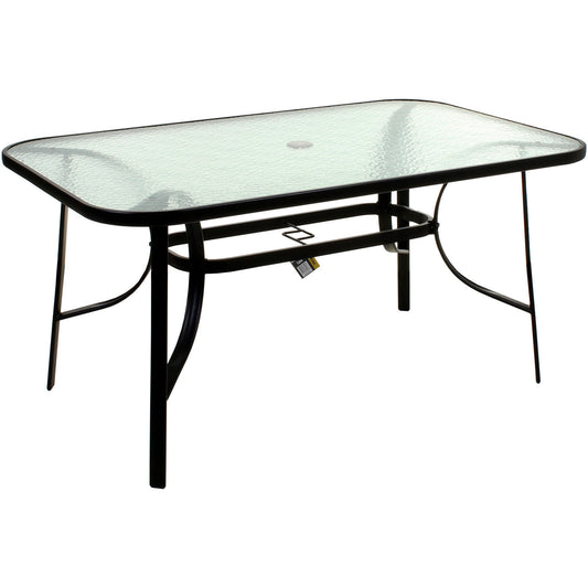 150cm Rectangular Glass Table