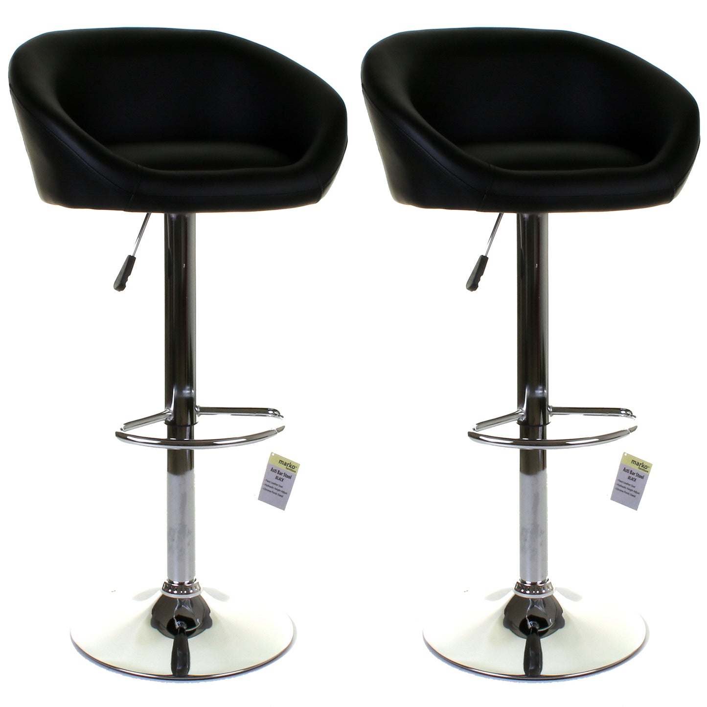 Asti Bar Stool - Black - Set of 2
