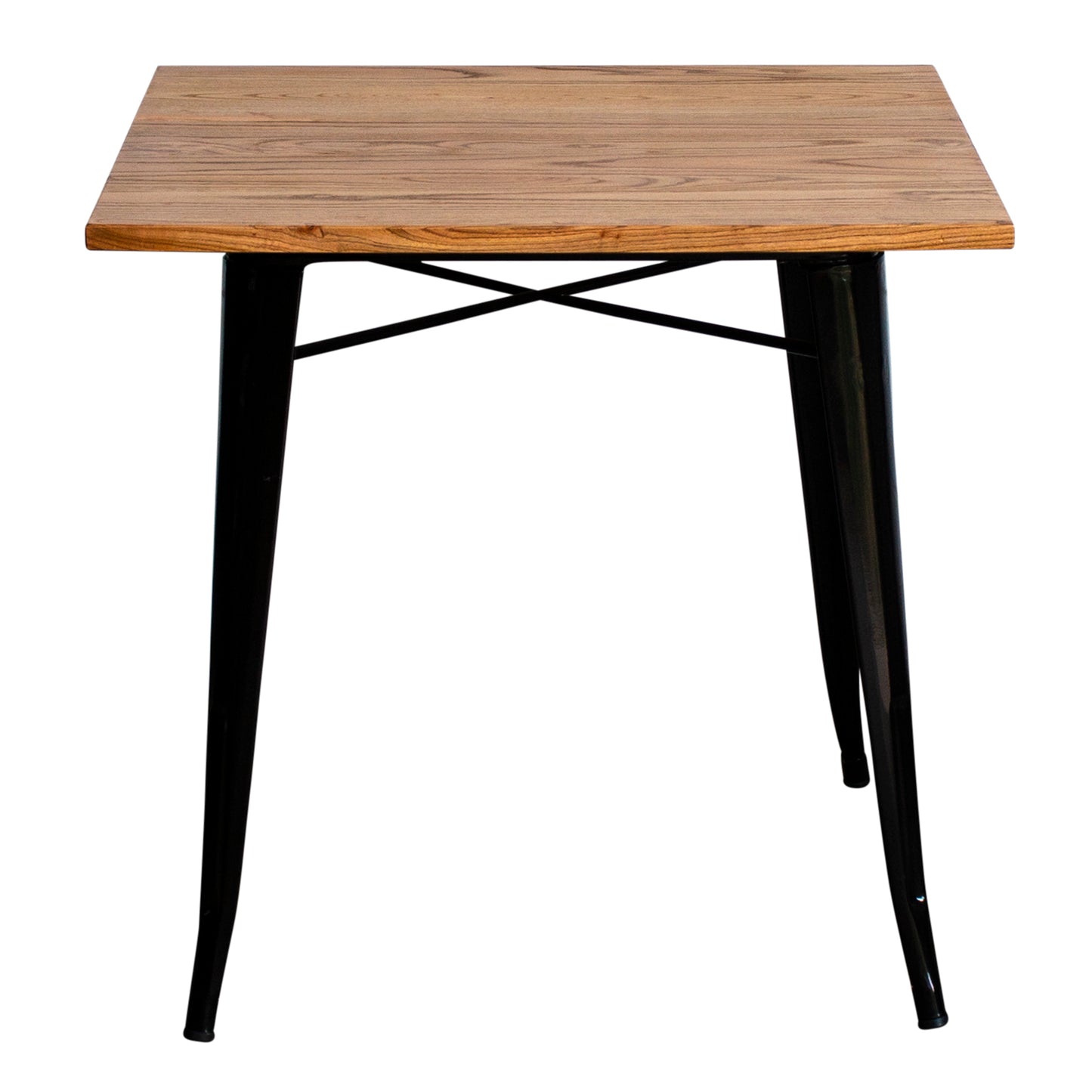 5PC Enna Table Forli Chair & Castel Stool Set - Black