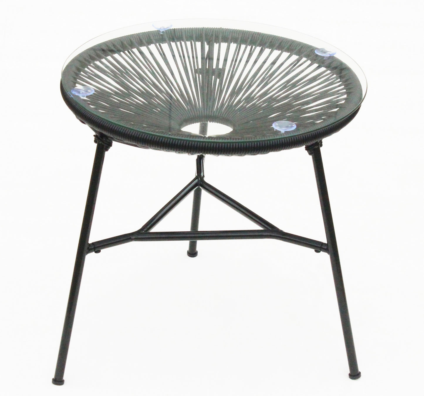 3PC Rattan Egg Set - Black