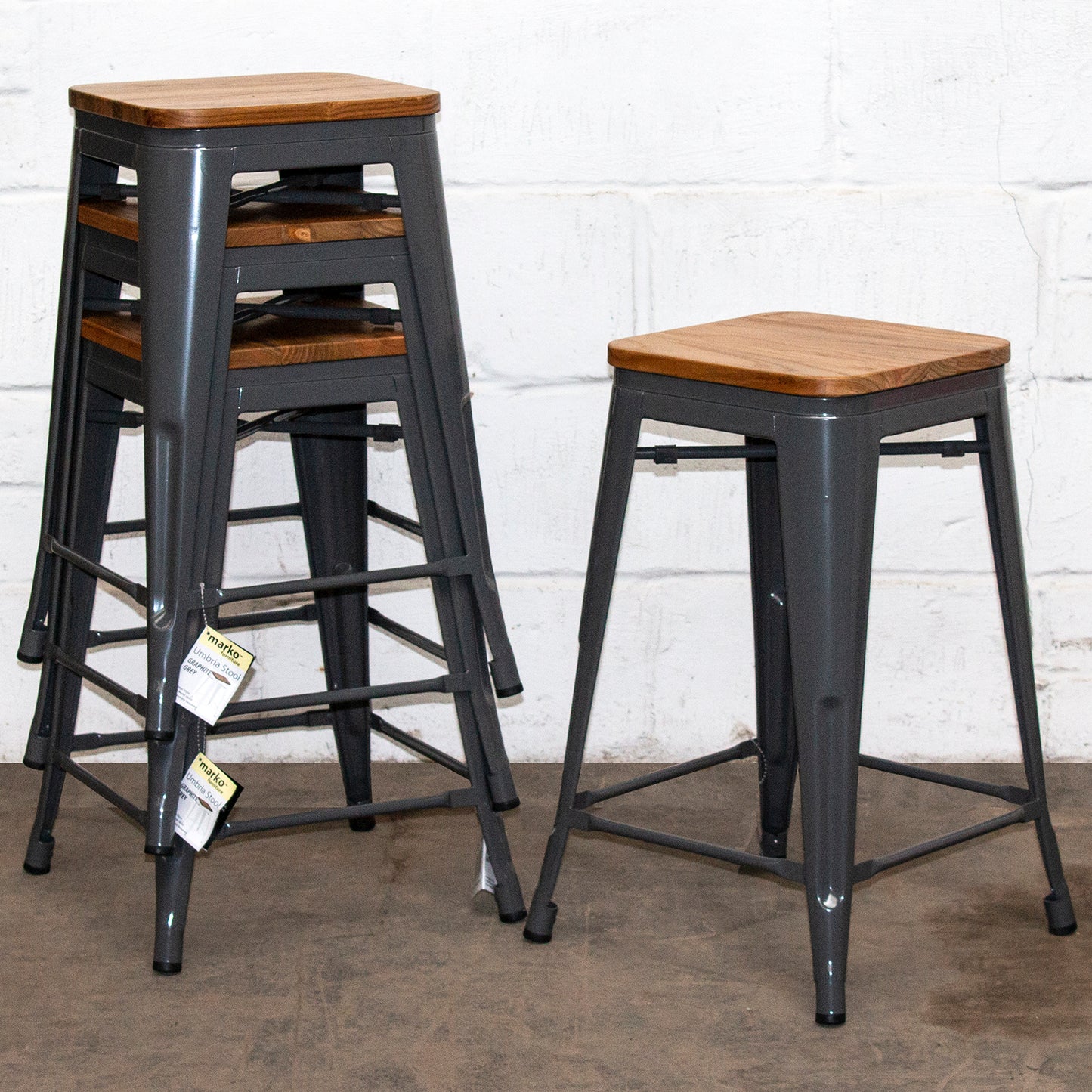 Umbria Bar Stool - Graphite Grey