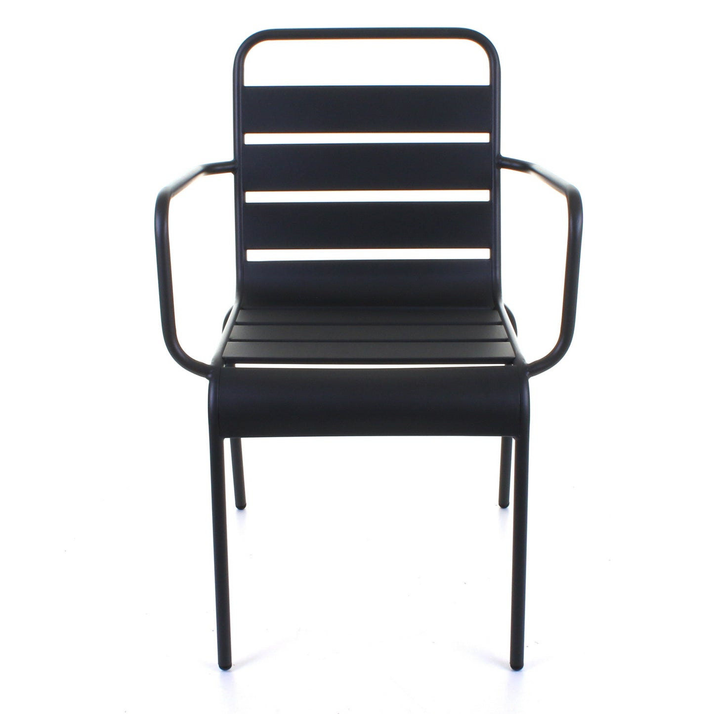 Slatted Bistro Armchair - Sand Grey