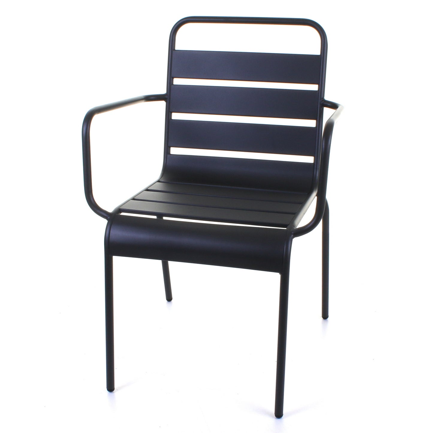 Slatted Bistro Armchair - Sand Grey