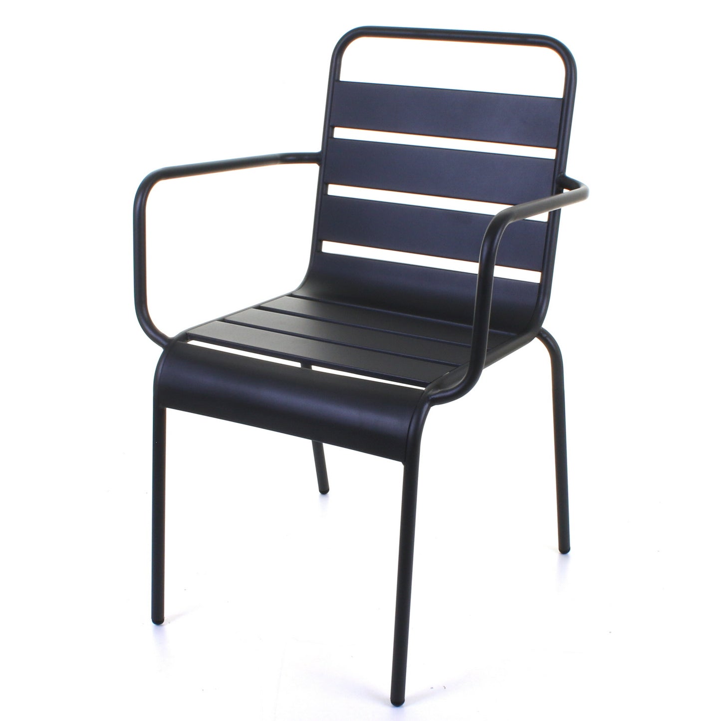 Slatted Bistro Armchair - Sand Grey