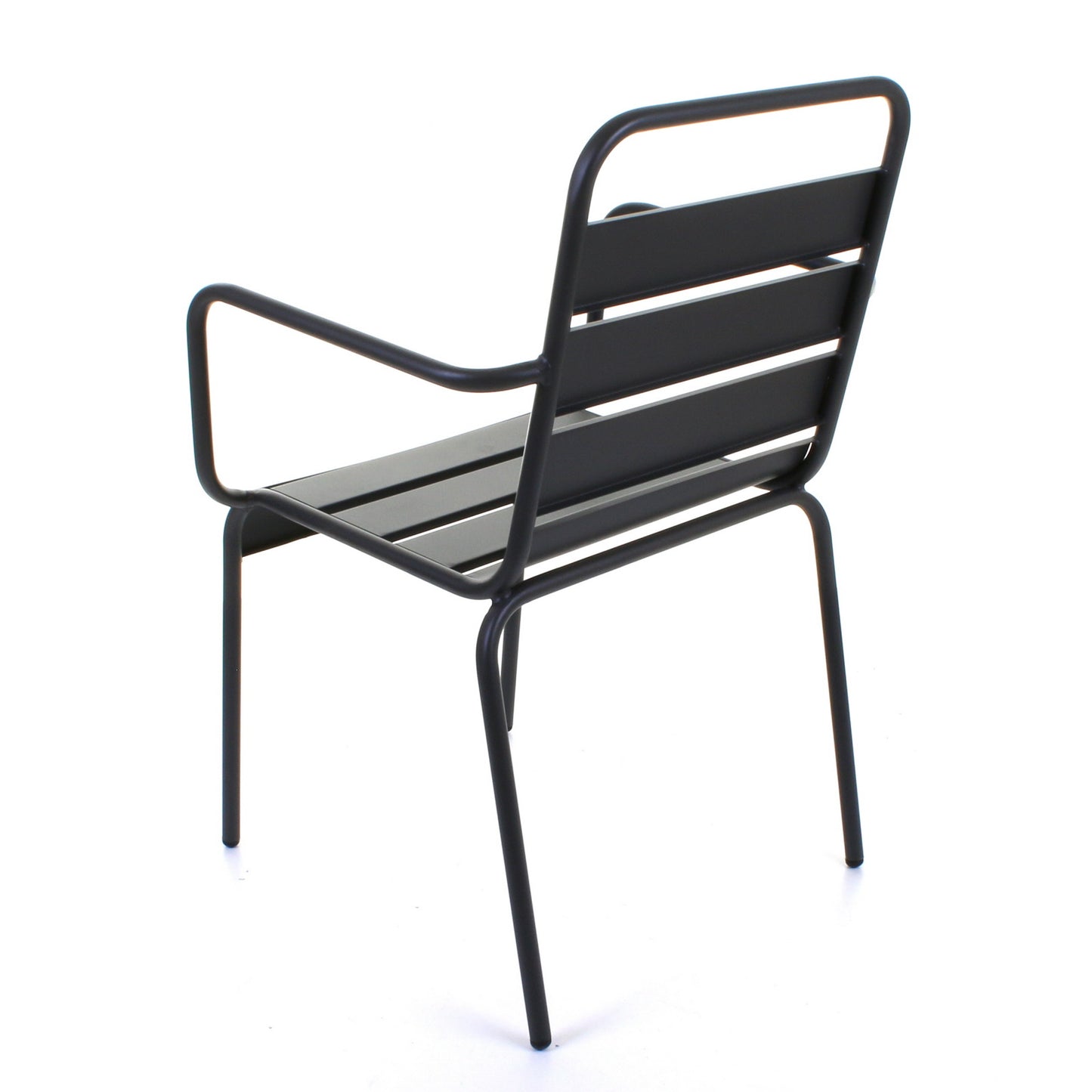 Slatted Bistro Armchair - Sand Grey