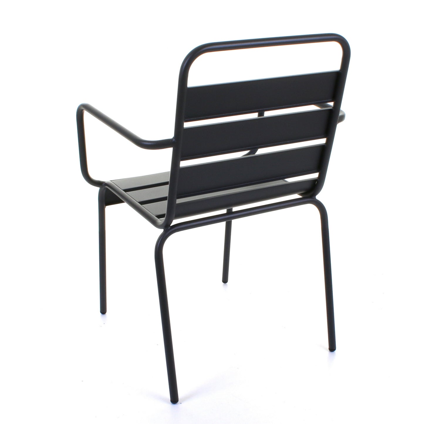 Slatted Bistro Armchair - Sand Grey