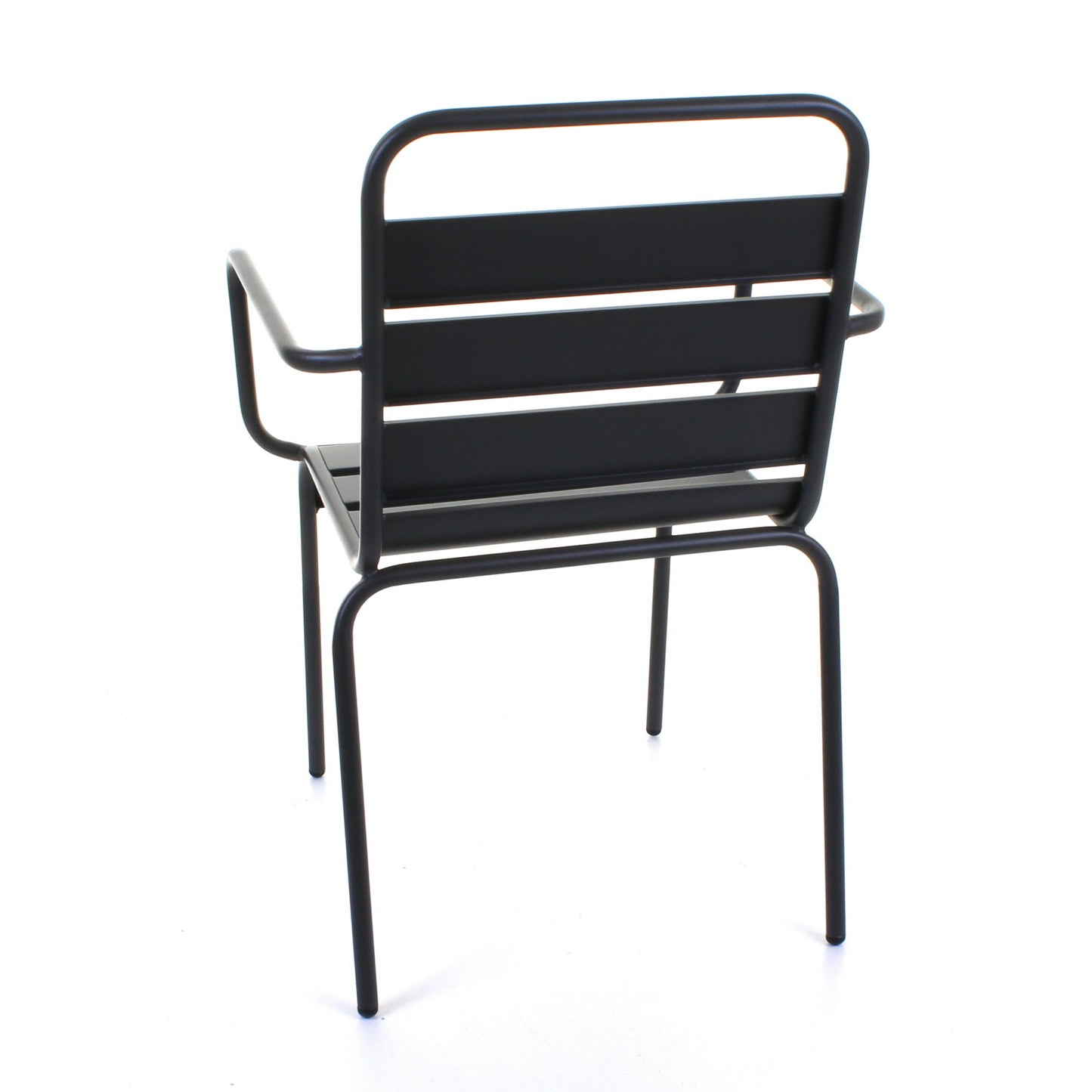 Slatted Bistro Armchair - Sand Grey
