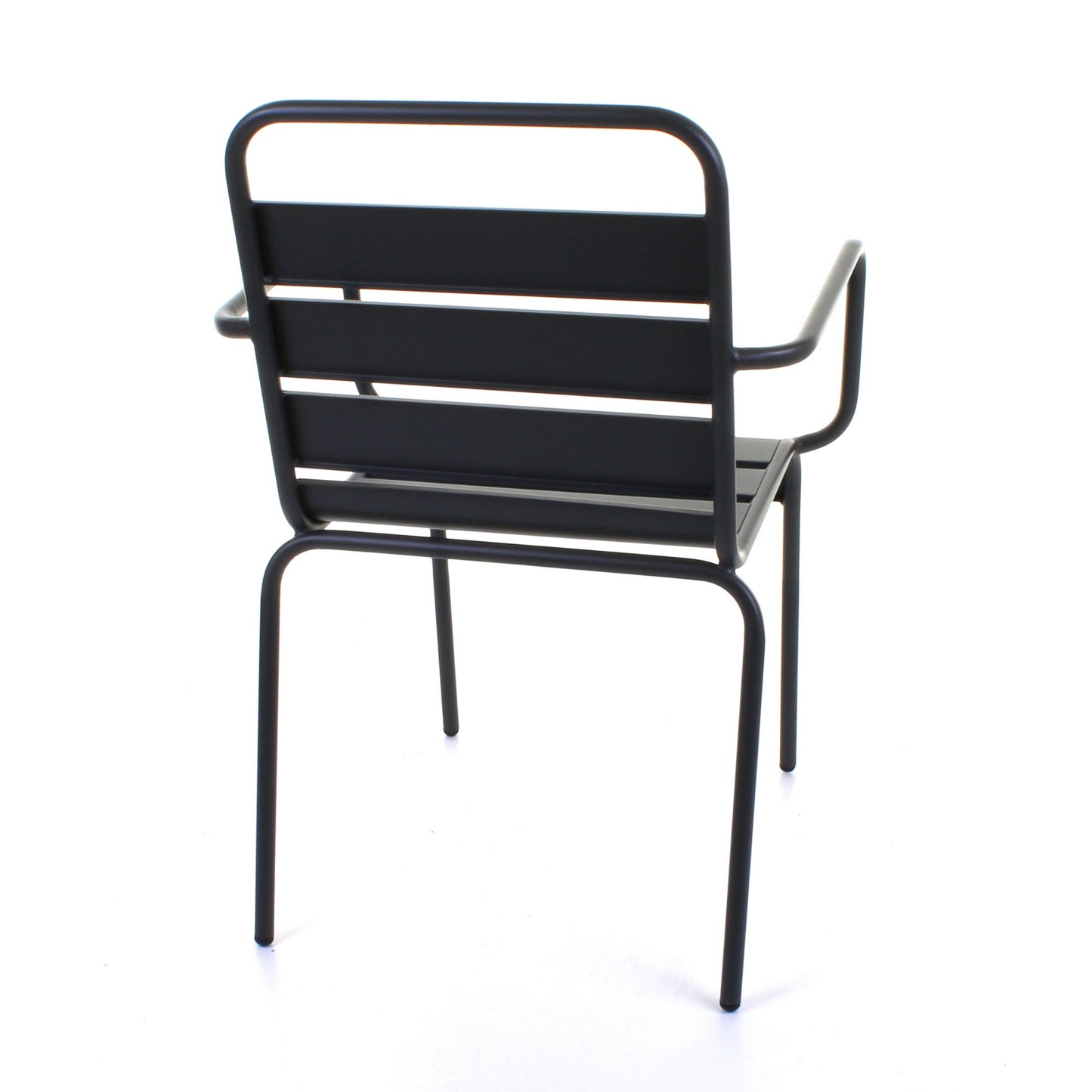 Slatted Bistro Armchair - Sand Grey