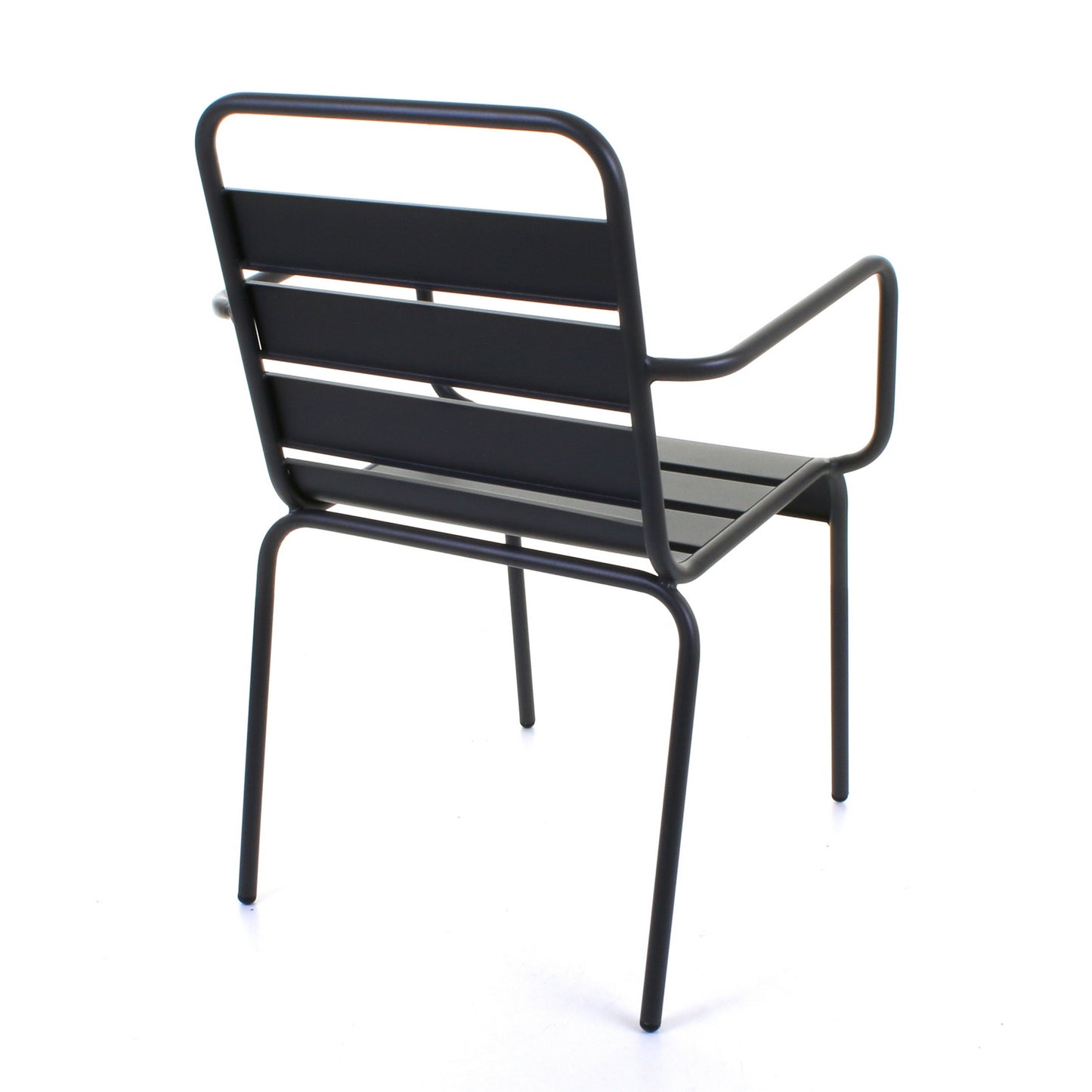 Slatted Bistro Armchair - Sand Grey