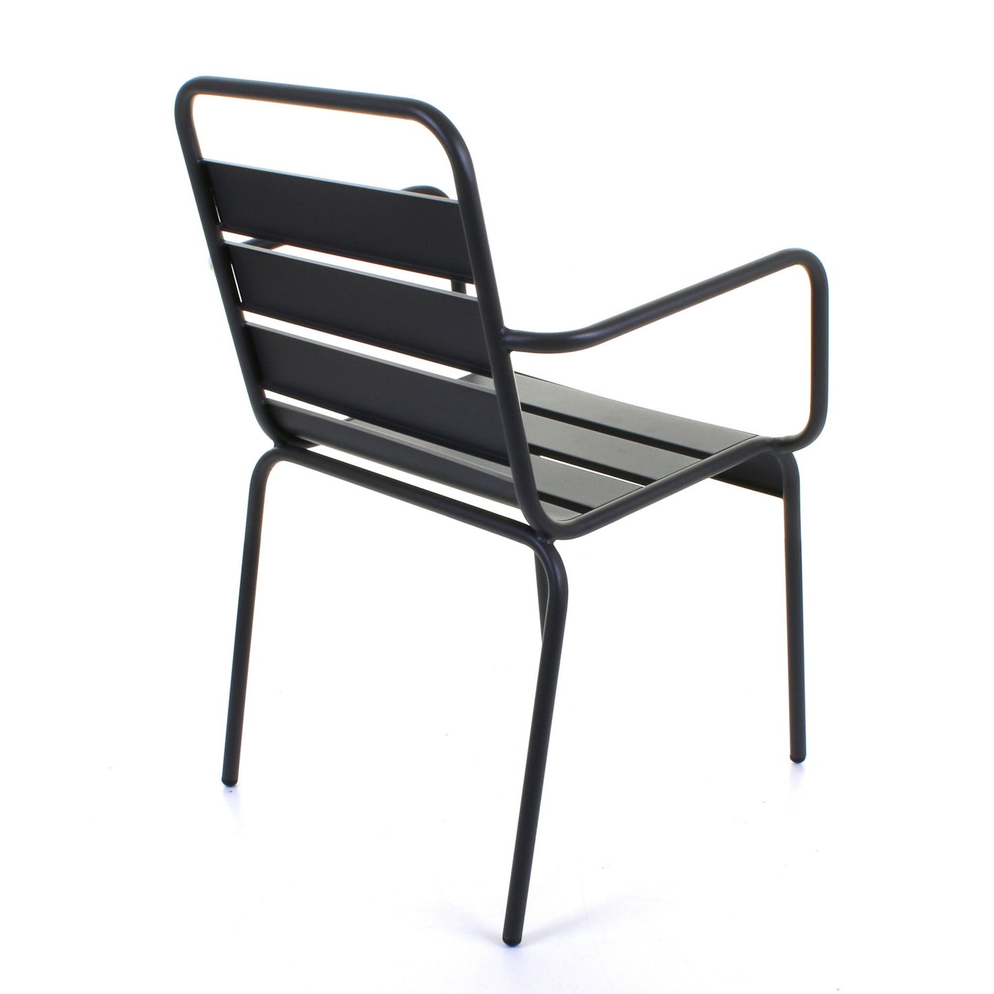Slatted Bistro Armchair - Sand Grey