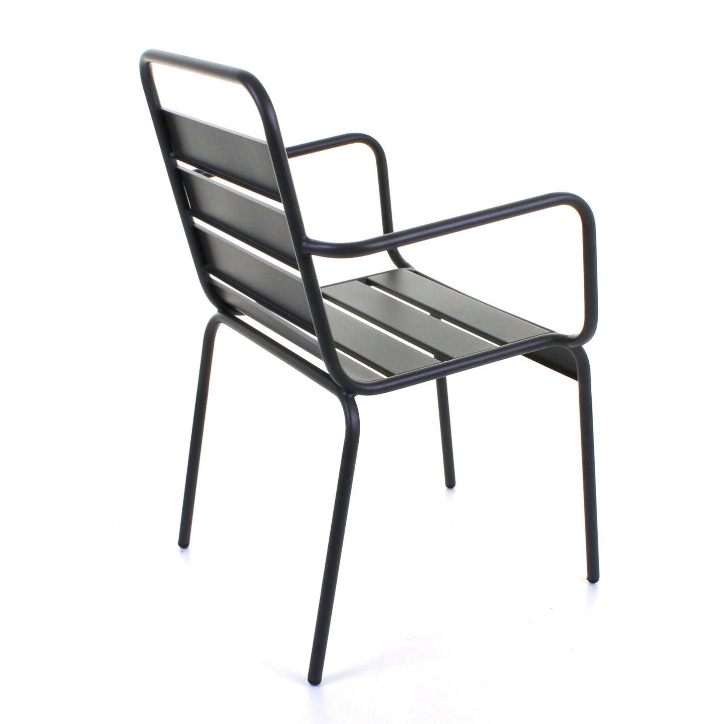 Slatted Bistro Armchair - Sand Grey