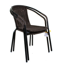 Dark Tan Wicker Bistro Chair