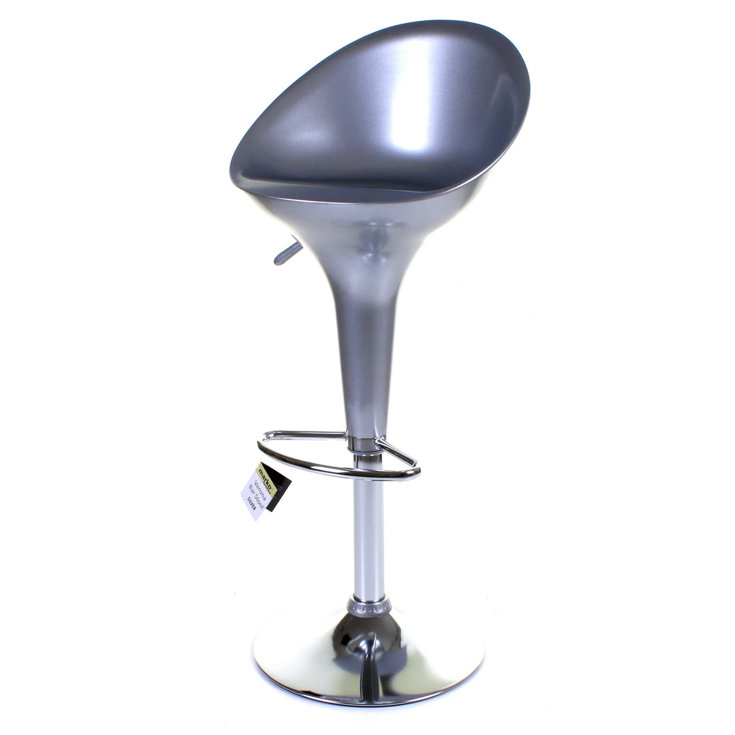 Verona Bar Stool - Silver - Set of 2