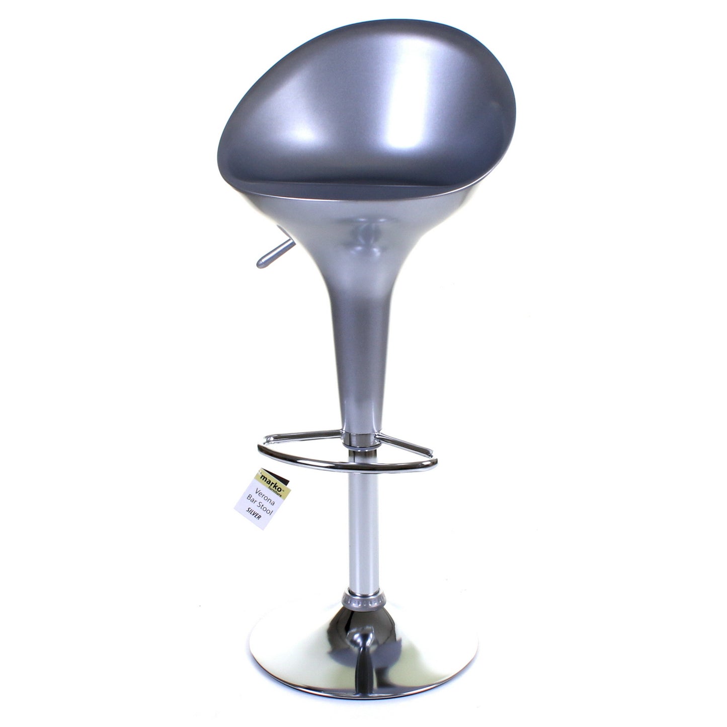 Verona Bar Stool - Silver - Set of 2