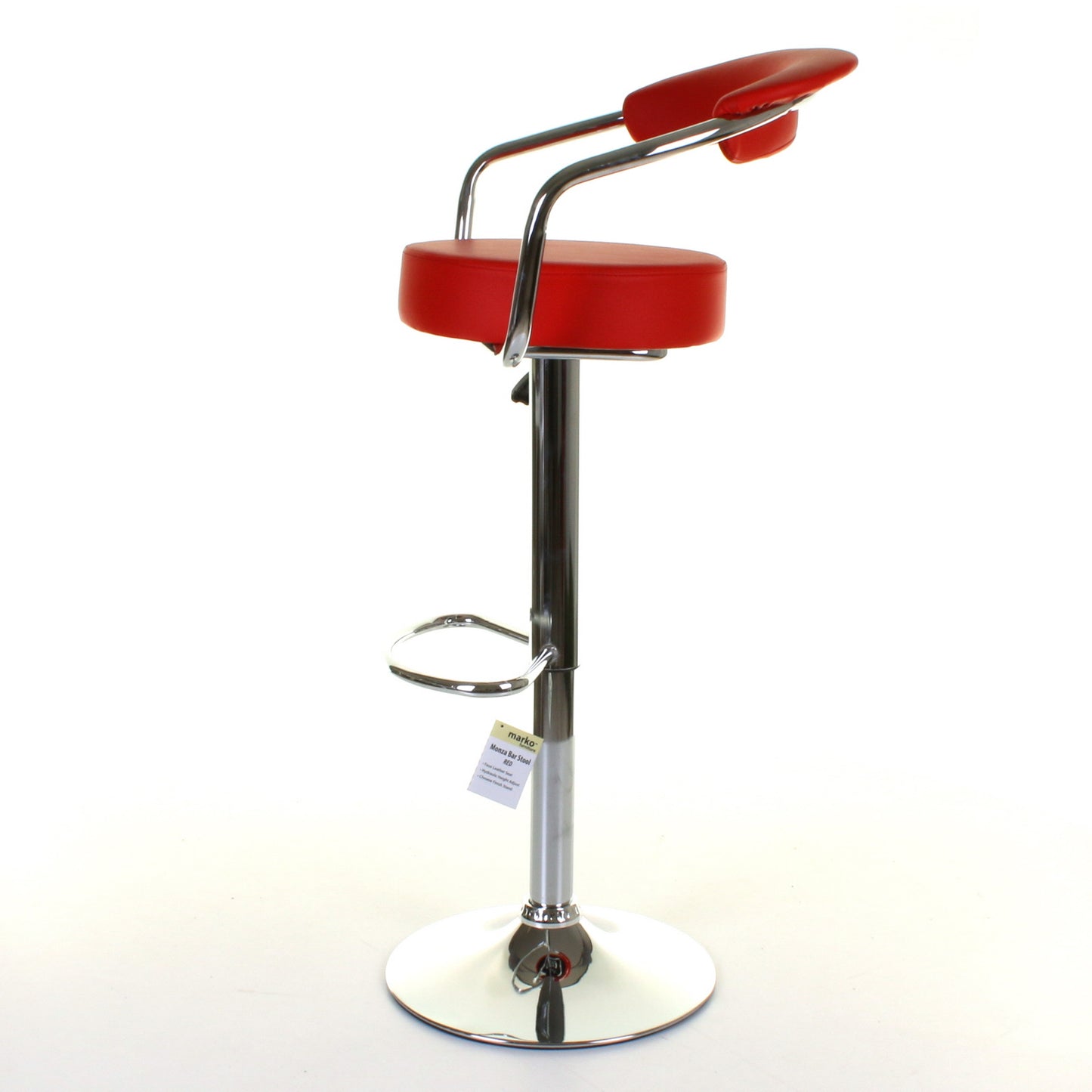 Monza Bar Stool - Red - Set of 2