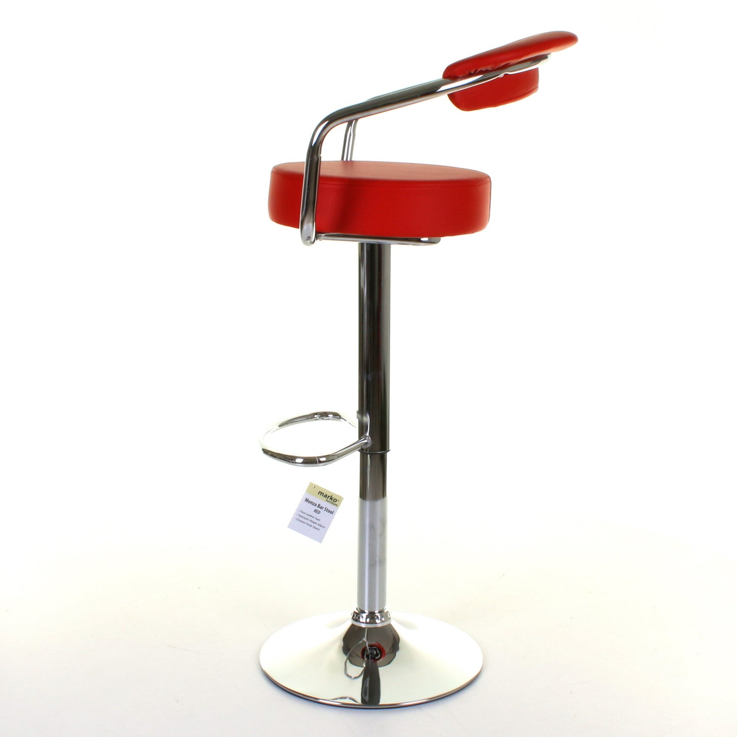 Monza Bar Stool - Red - Set of 2