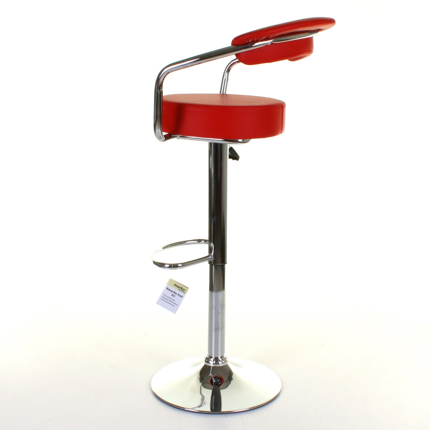 Monza Bar Stool - Red - Set of 2