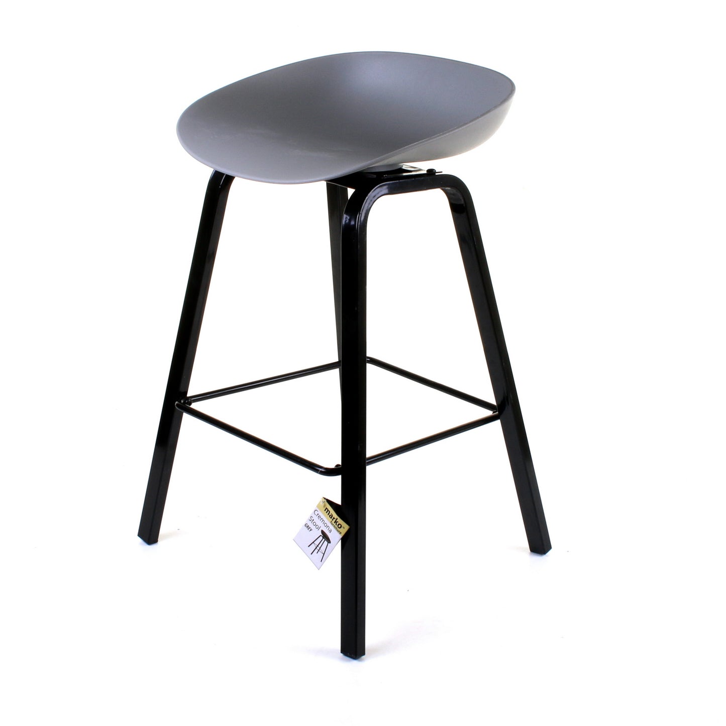 Cremona Bar Stool - Grey - Set of 2