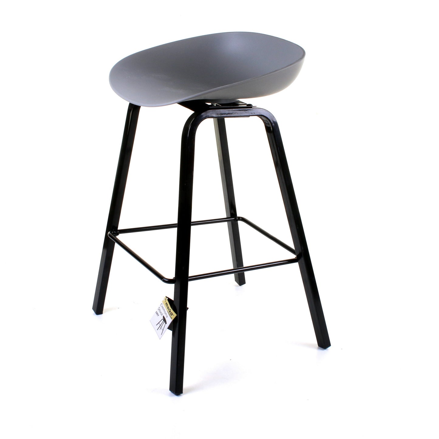 Cremona Bar Stool - Grey - Set of 2